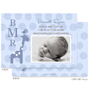 Birth Announcements, Bennett Ryan, take note! designs